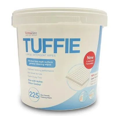 Tuffie Large Detergent Wipes Alcohol Free Multi Purpose - Tub225