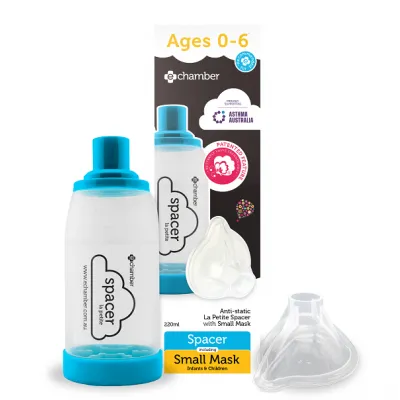 Spacer La Petite With Small Mask Anti Static 220ml e-Chamber 0-6 Ages Spacer La Petite With Small Mask Anti Static 220ml e-Chamber 0-6 Ages