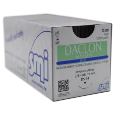 Daclon 2/0 Rc24mm 75cm Surgical Sutures Nylon Non Absorbable Monofilament 12/box Daclon 2/0 Rc24mm 75cm Surgical Sutures Nylon Non Absorbable Monofilament 12/box