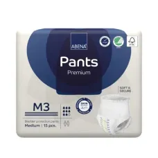 Abena Pants M3 Medium Waist 80 110cm Unisex 2400ml White/ Blue Stripe 15/Pkt SA1000021324 Abena Pants M3 Medium Waist 80 110cm Unisex 2400ml White/ Blue Stripe 15/Pkt SA1000021324