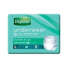 Depend Underwear Super Plus Large 97 127cm Unisex 2000ml White 19611 Depend Underwear Super Plus Large 97 127cm Unisex 2000ml White 19611