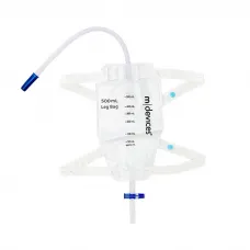 Mdevices Leg Bag With Elastic Straps 500ml Unisex 30cm Tube UR250030 Mdevices Leg Bag With Elastic Straps 500ml Unisex 30cm Tube UR250030