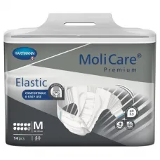 Molicare Premium Elastic 10 Drops Slip Medium 14/Pkt Waist 85 - 120 cm Unisex 3696ml 165672 Molicare Premium Elastic 10 Drops Slip Medium 14/Pkt Waist 85 - 120 cm Unisex 3696ml 165672