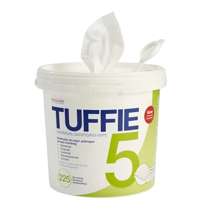 Tuffie 5 Cleaning And Disinfecting Hospital Grade Wipes - Tub/225