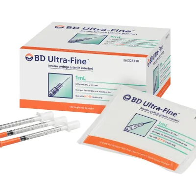 BD Ultra-Fine Insulin Syringes 1mL 0.33mm 29G x 12.7mm 326719 x 10 Single Pieces